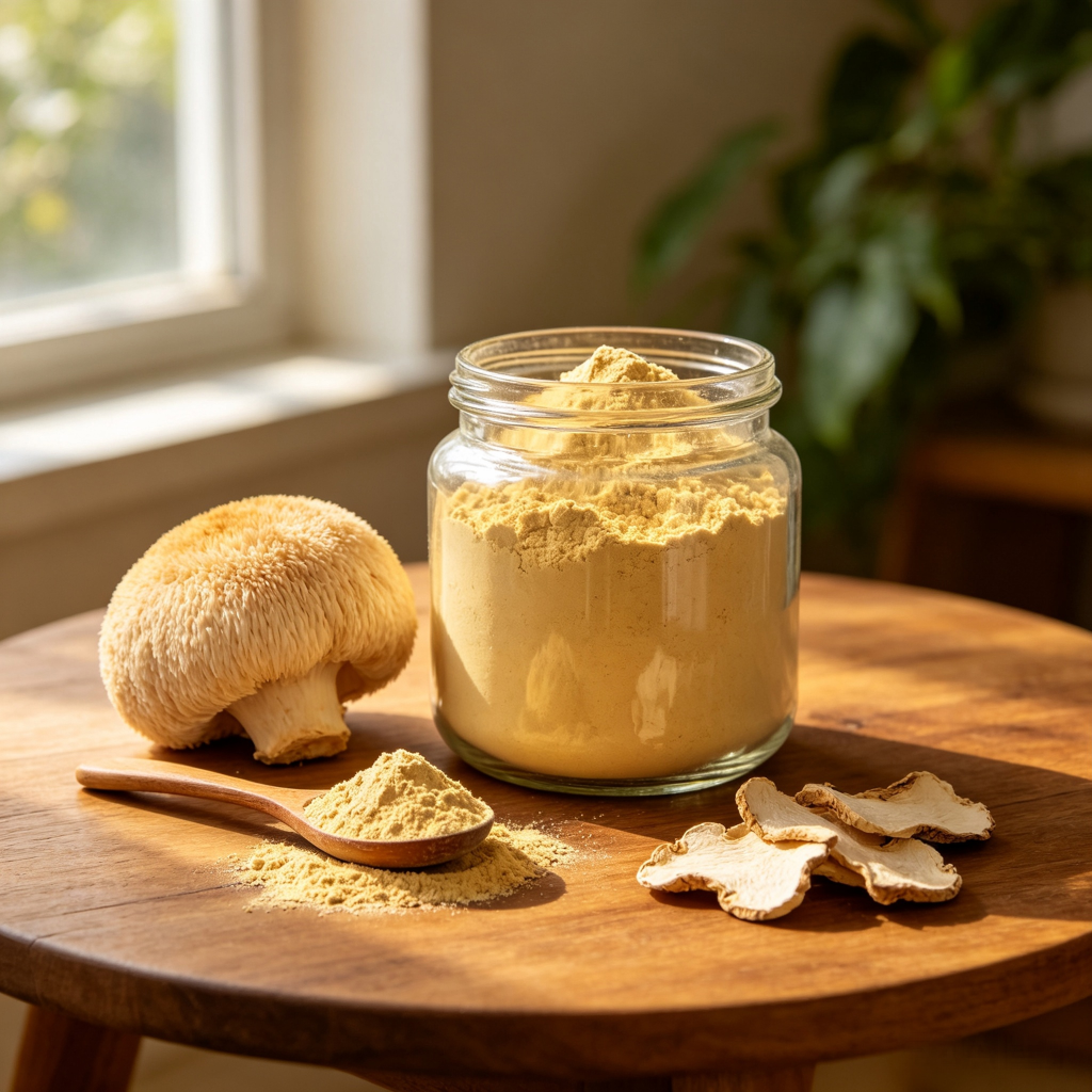 Lion's Mane extract powder from Hericium erinaceus fruiting bodies